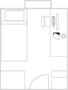 Standard premium room floor plan