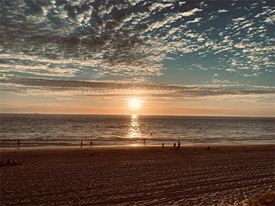 Image of the sunset at the beach
