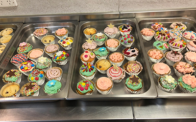 Image of cakes ready to be shared with families