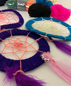 Image of dreamcatcher created in the workshops
